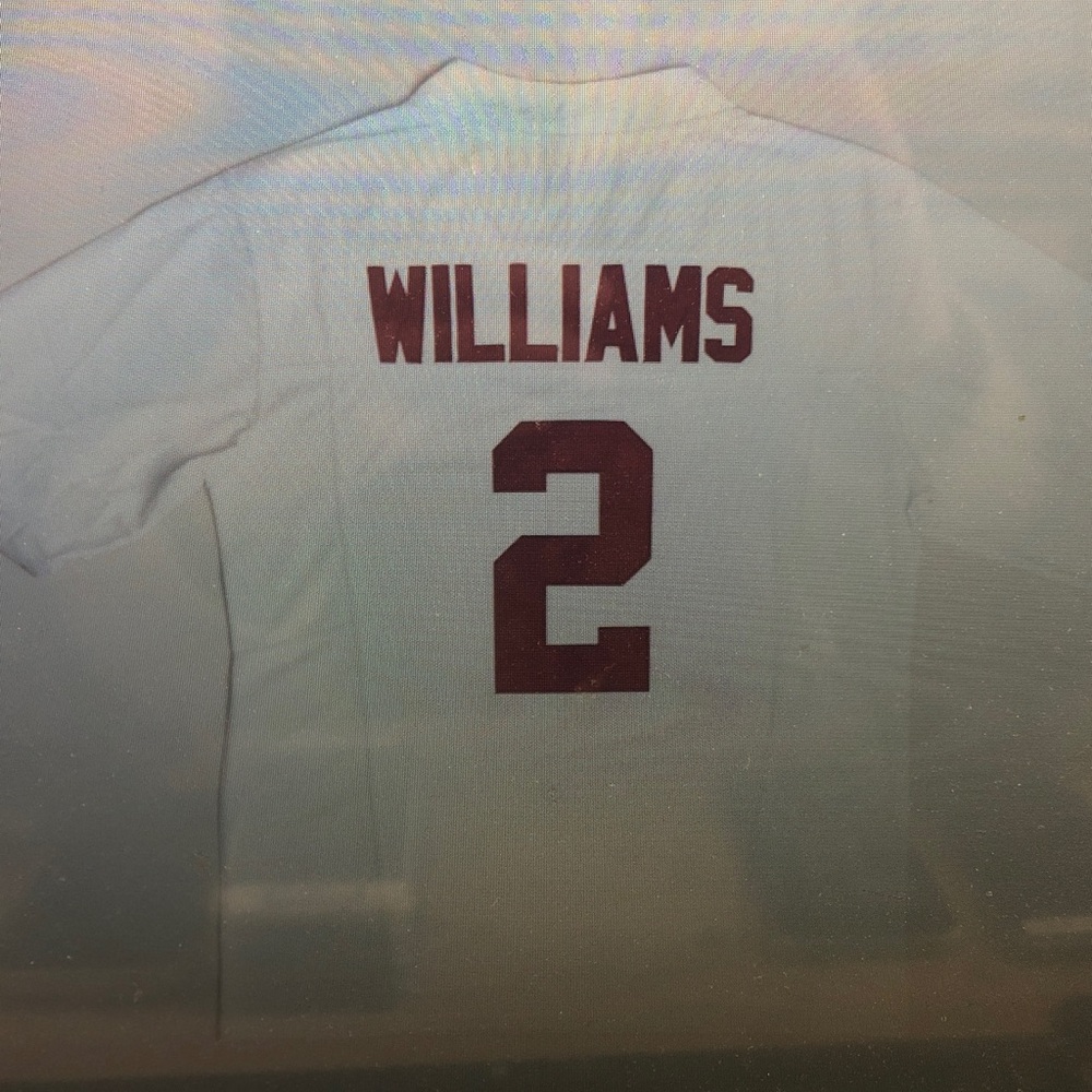 😳Ryan Williams White Stitched Jersey Vapor Red😍